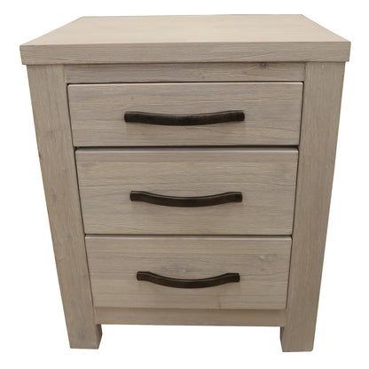 Foxglove Bedside Tables 3 Drawers Storage Cabinet Shelf Side End Table - White