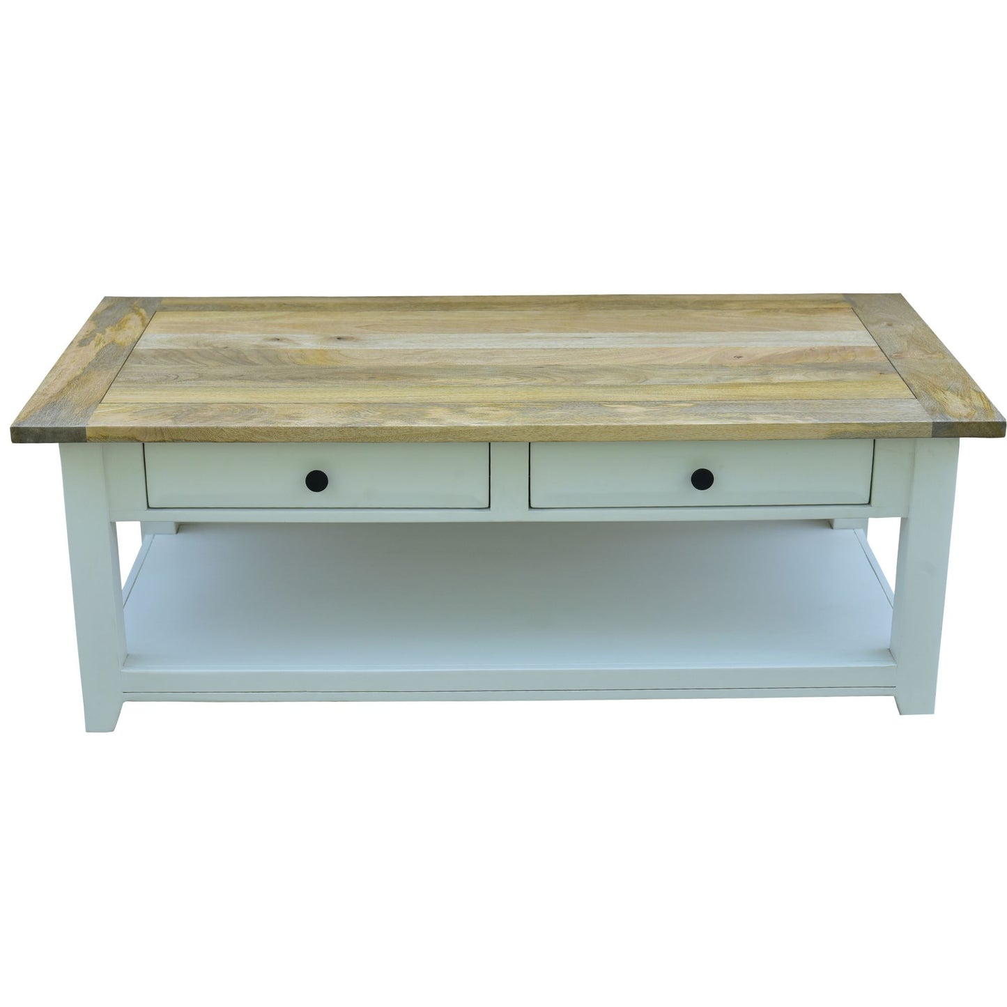 Lavasa Coffee Table 130cm 4 Drawers Solid Mango Wood Modern Farmhouse Furniture