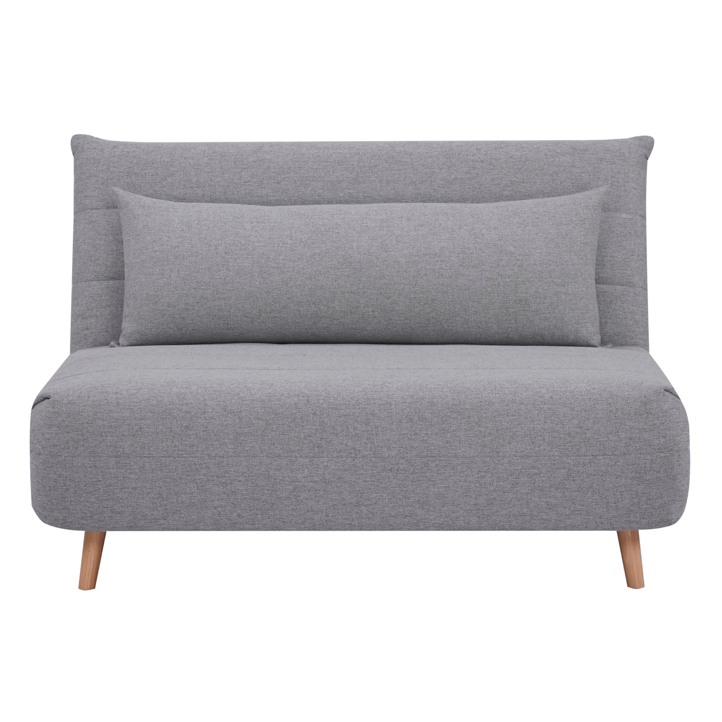 Audrey 2 Seater Sofa Futon Bed Love Seat Fabric Lounge Couch - Grey