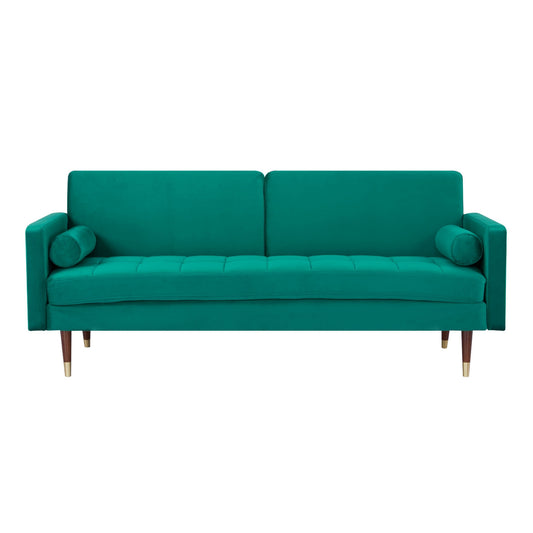 Livia 3 Seater Sofa Bed Fabric Uplholstered Lounge Couch - Green