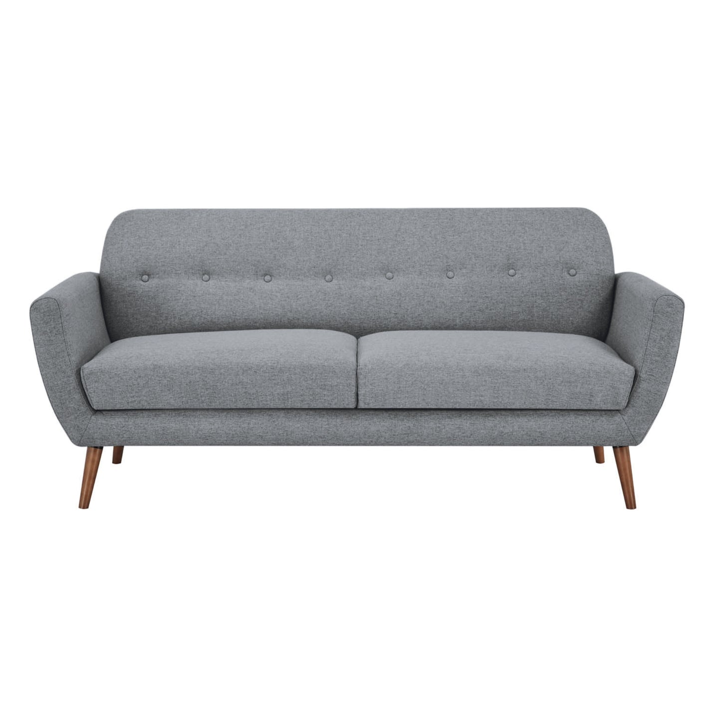 Lilliana 3 Seater Sofa Fabric Uplholstered Lounge Couch - Light Grey