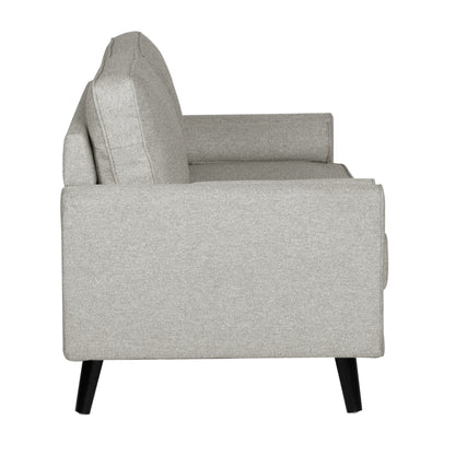 Lexi 2 Seater Sofa Fabric Uplholstered Lounge Couch - Light Grey