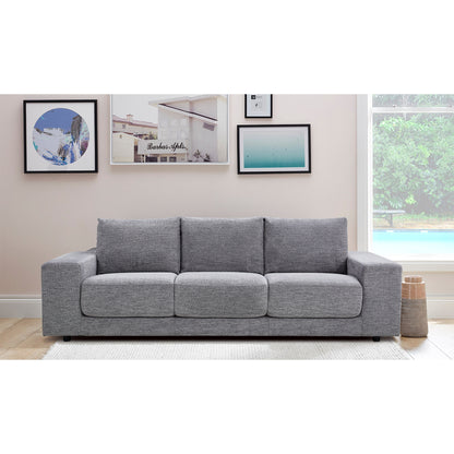 Eliana 4 Seater Sofa Fabric Uplholstered Lounge Couch - Fog