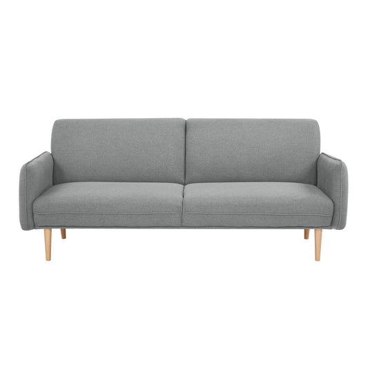 Celia 3 Seater Sofa Queen Bed Fabric Uplholstered Lounge Couch - Light Grey