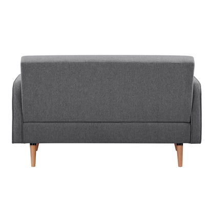 Picasso 2 Seater Fabric Sofa Lounge Couch Dark Grey