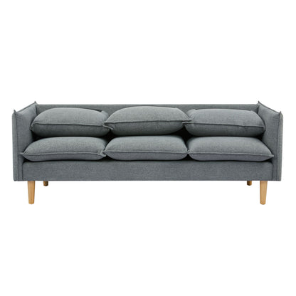 Sinatra 2 + 3 Seater Fabric Sofa Lounge Couch Dark Grey