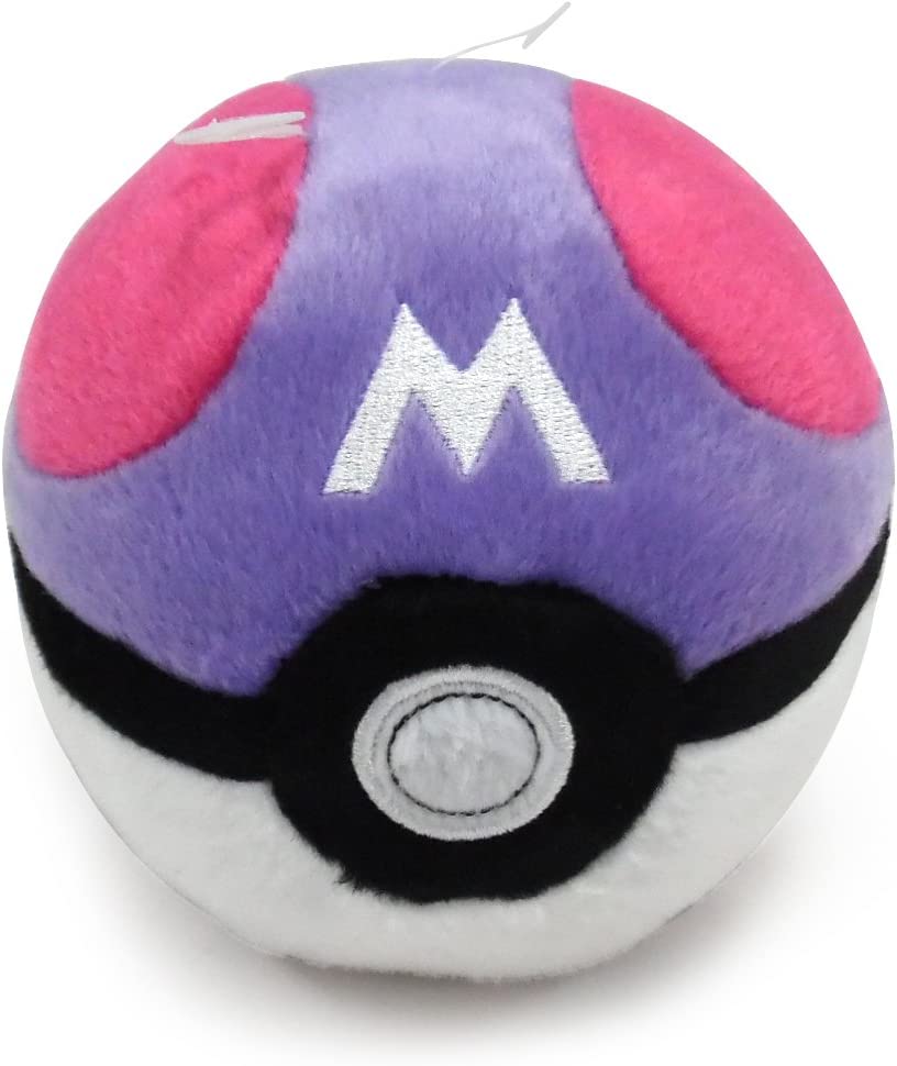 WCT Pokemon 5" Plush Pokeball Master Ball with Weighted Bottom