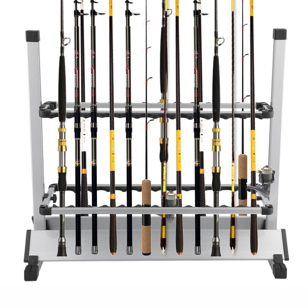 Fishing Rod Rack Holder 24 Rods Storage