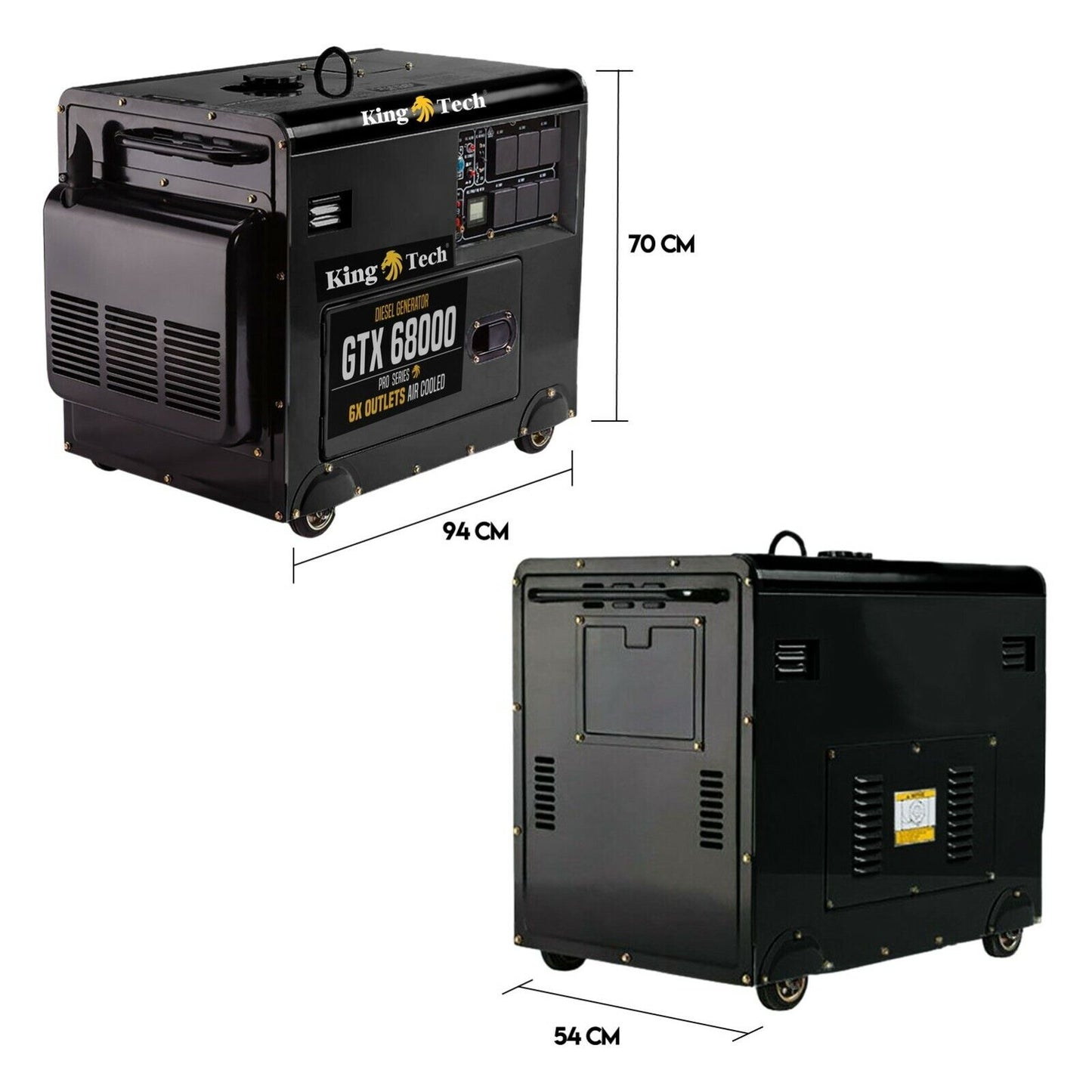 Diesel Generator Single Phase 8.4kw Rated Diesel 6kw 13hp Portable