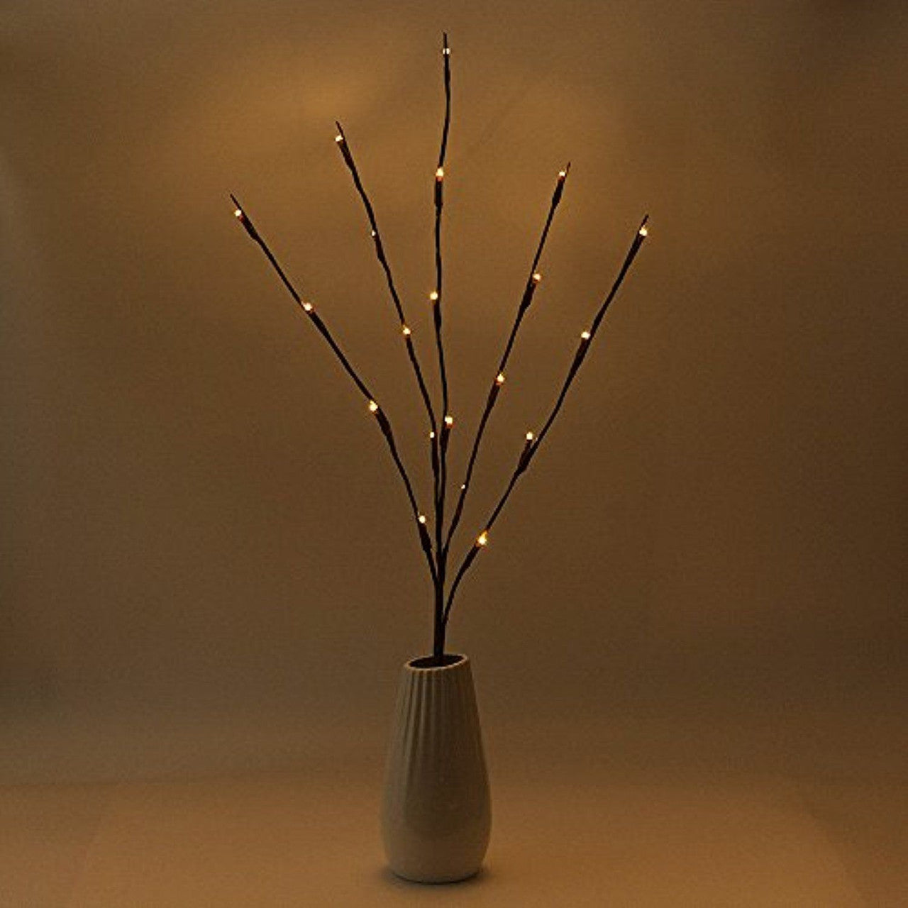 LED Light Bunch Stem - Warm White BATTERY fairy lights - 50cm high 20 bulbs/petals