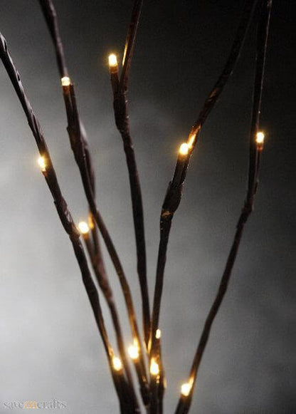 LED Light Bunch Stem - Warm White BATTERY fairy lights - 50cm high 20 bulbs/petals