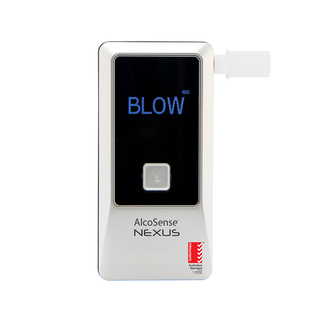 Alcosense® Nexus Personal Breathalyser With Bluetooth Mobile App AS3547 Certified