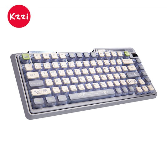 KZZI K75 PRO RGB 75% Wireless Gasket Mechanical Night Grey Keyboard, Triple Mode, Eternity Tactile Switch