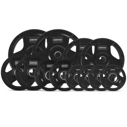 CORTEX 80kg Tri-Grip 50mm Olympic Plate Set