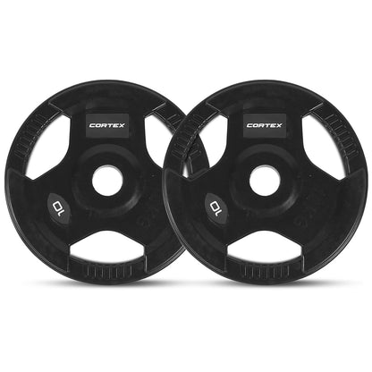 CORTEX 145kg Tri-Grip Olympic Plate Set 50mm