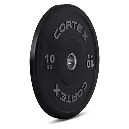 CORTEX 10kg Black Series V2 50mm Rubber Olympic Bumper Plate (Pair)