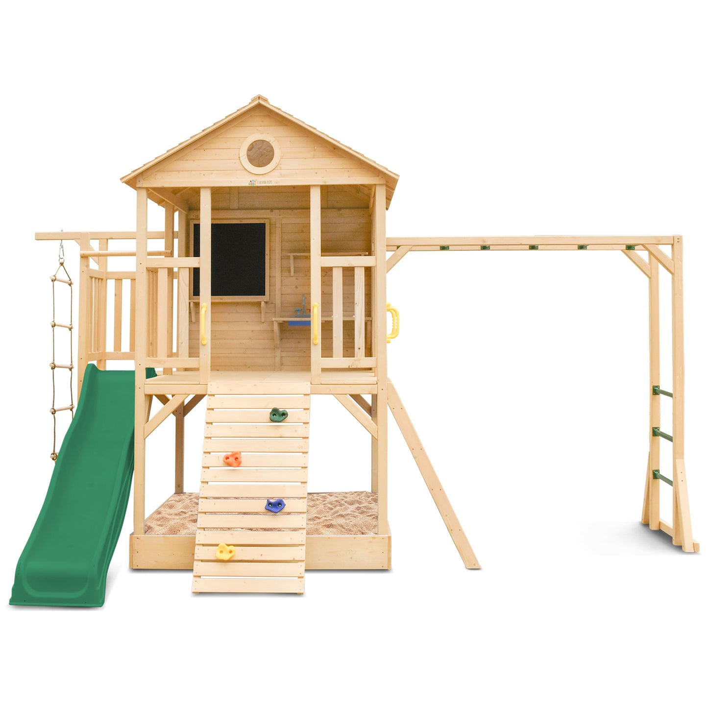 Lifespan Kids Kingston Cubby House with 2.2m Green Slide