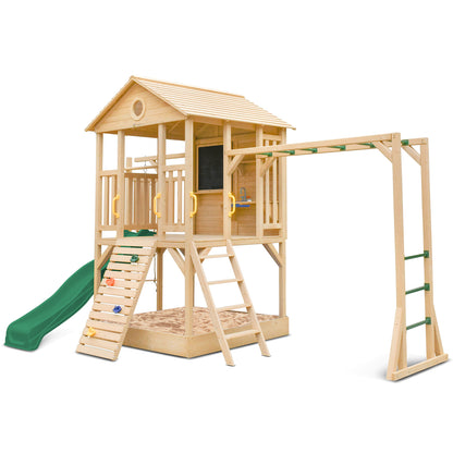 Lifespan Kids Kingston Cubby House with 2.2m Green Slide