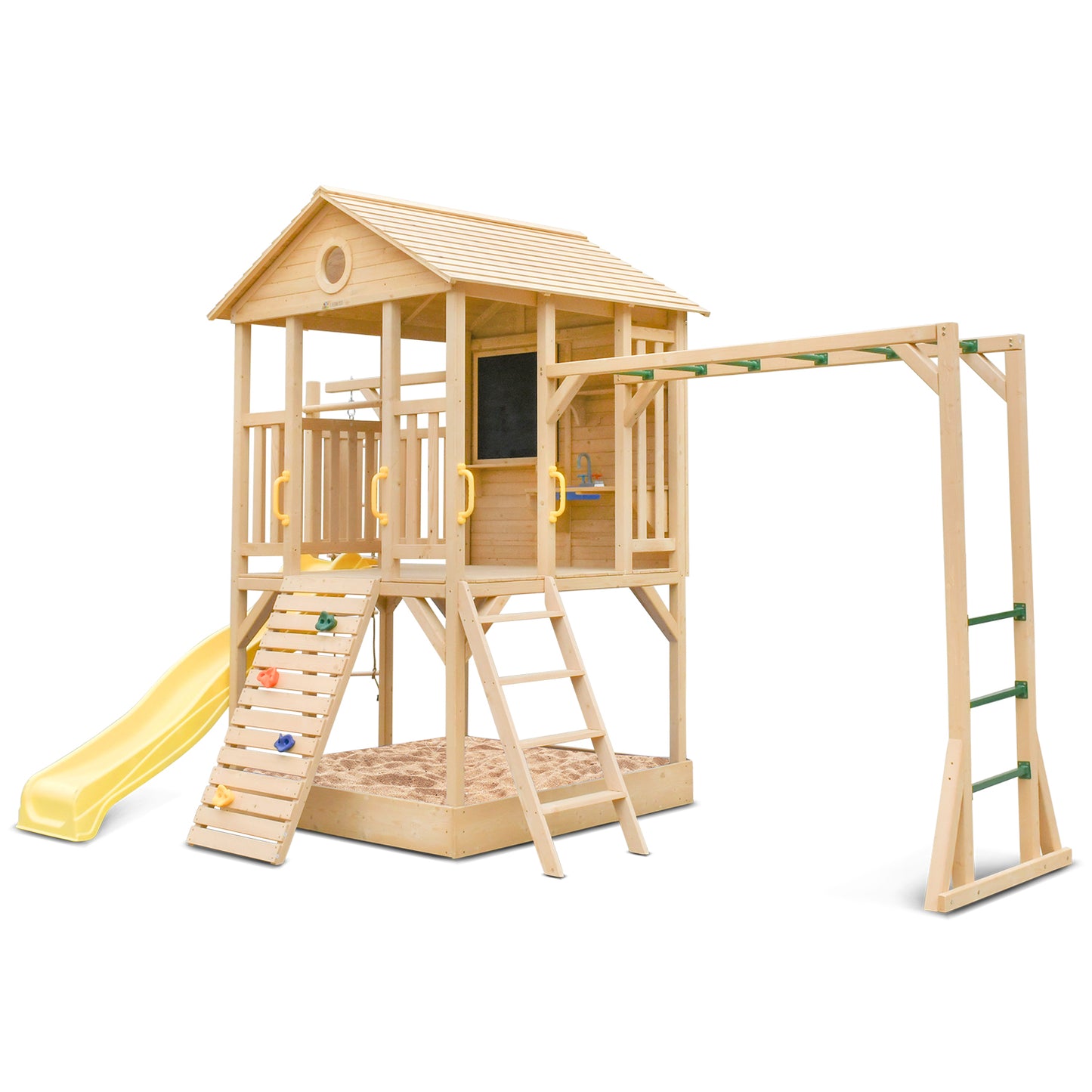 Lifespan Kids Kingston Cubby House with 2.2m Yellow Slide