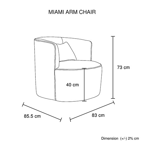 Miami Arm Chair Grey Fabric Upholstery Stripe Design Wooden Structure Rotating Metal Chassis