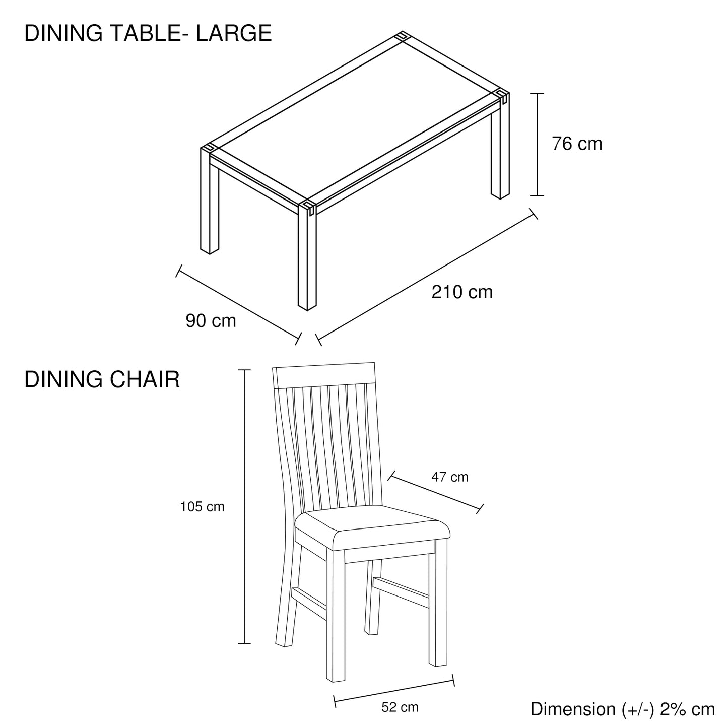 9 Pieces Dining Suite 210cm Large Size Dining Table & 8X Chairs with Solid Acacia Wooden Base in Oak Colour