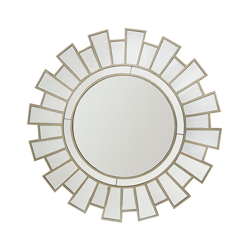 Wall Mirror MDF Silver Clear Image Lightweight MRR-02