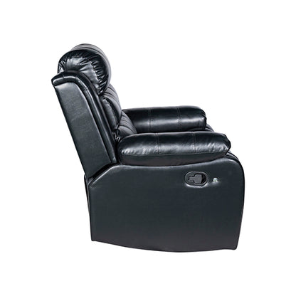 Chelsea 2R Seater Finest Leatherette Recliner Feature Console LED Light Ultra Cushioned