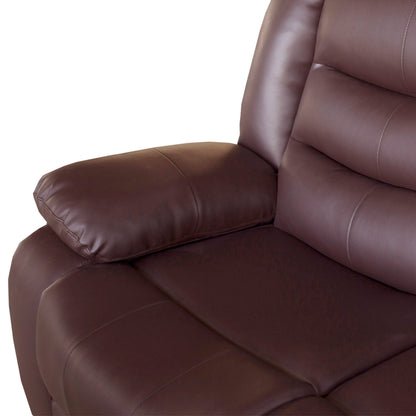 3+2+1 Seater Recliner Sofa In Faux Leather Lounge Couch in Brown