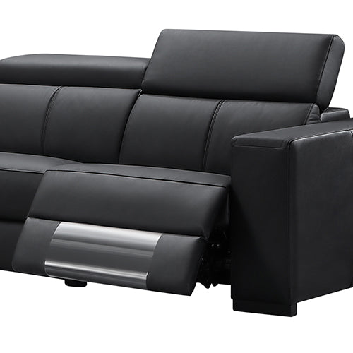 Washington Genuine Leather 6 Seater Corner Sofa With 2 Electric Recliners And Reversible Console