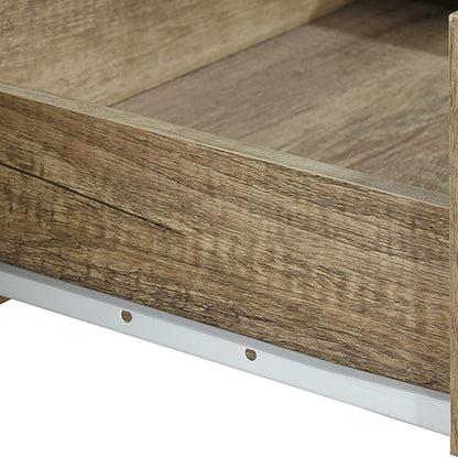 TV Cabinet 3 Storage Drawers with Shelf Natural Wood like MDF Entertainment Unit in Oak Colour