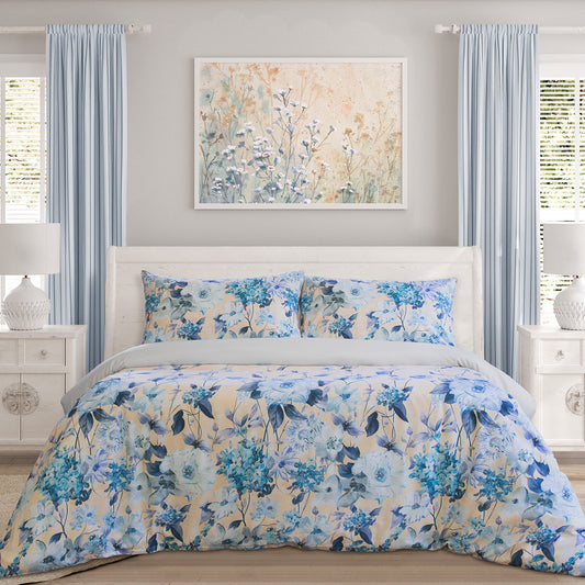 Ardor Peach Blossom Printed Quilt Cover Set Queen