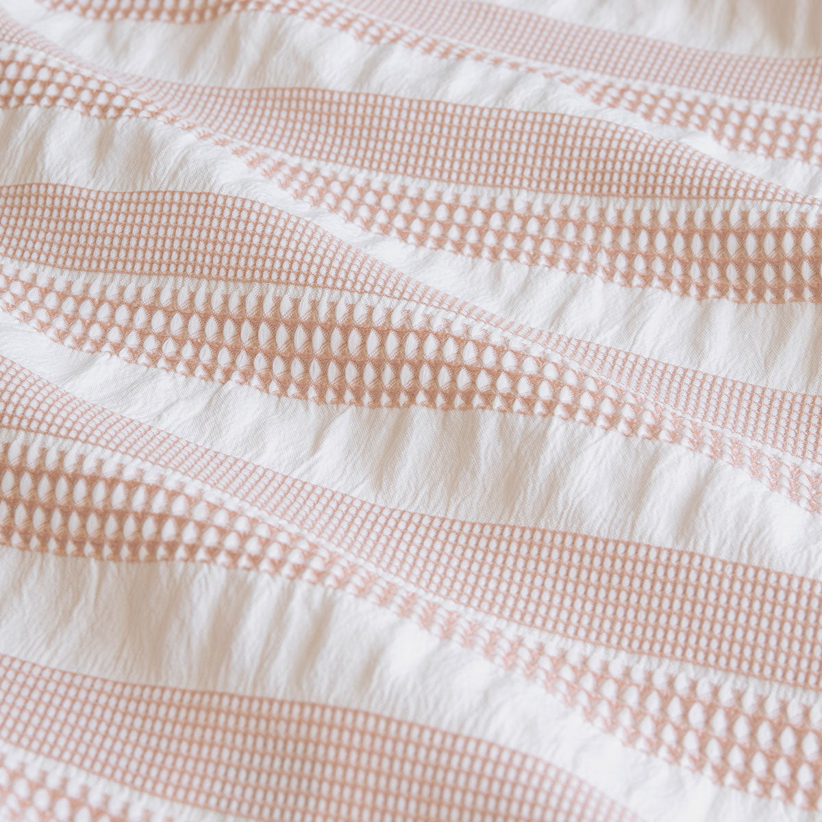 Ardor Cove Rose Dust (Similar to Peach color) Seersucker Waffle Quilt Cover Set Double