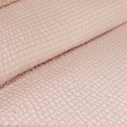 Ardor Ingrid Blush Seersucker Stripe Quilt Cover Set Single