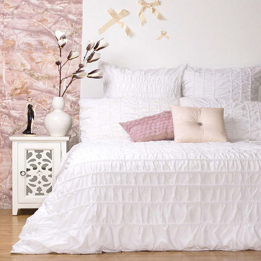 Ardor Tuscany White Quilt Cover Set QUEEN