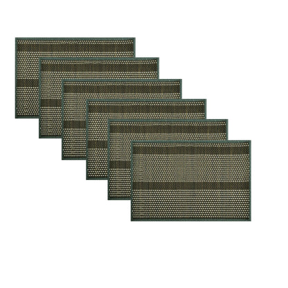 Set of 6 Dreamtime Bamboo Table Placemats 30 x 45cm Taupe