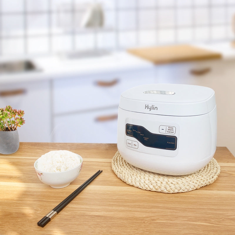 Kylin Electric Multi-Function 4 Cups Ceramic Pot Rice Cooker 2L White AU-K1020