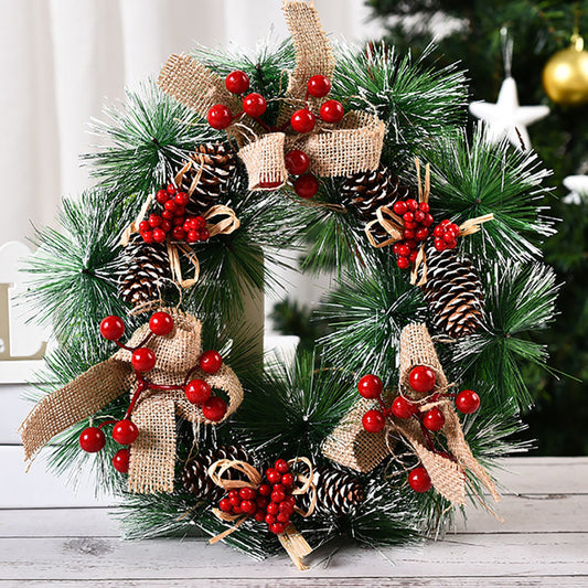 Christmas Wreath Door Garland Decoration Front Door Hanging Flowers Tree D��cor(H1-3)