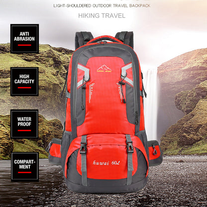 40L Waterproof Outdoor Hiking Backpack Camping Outdoor Trekking Bag(Red)