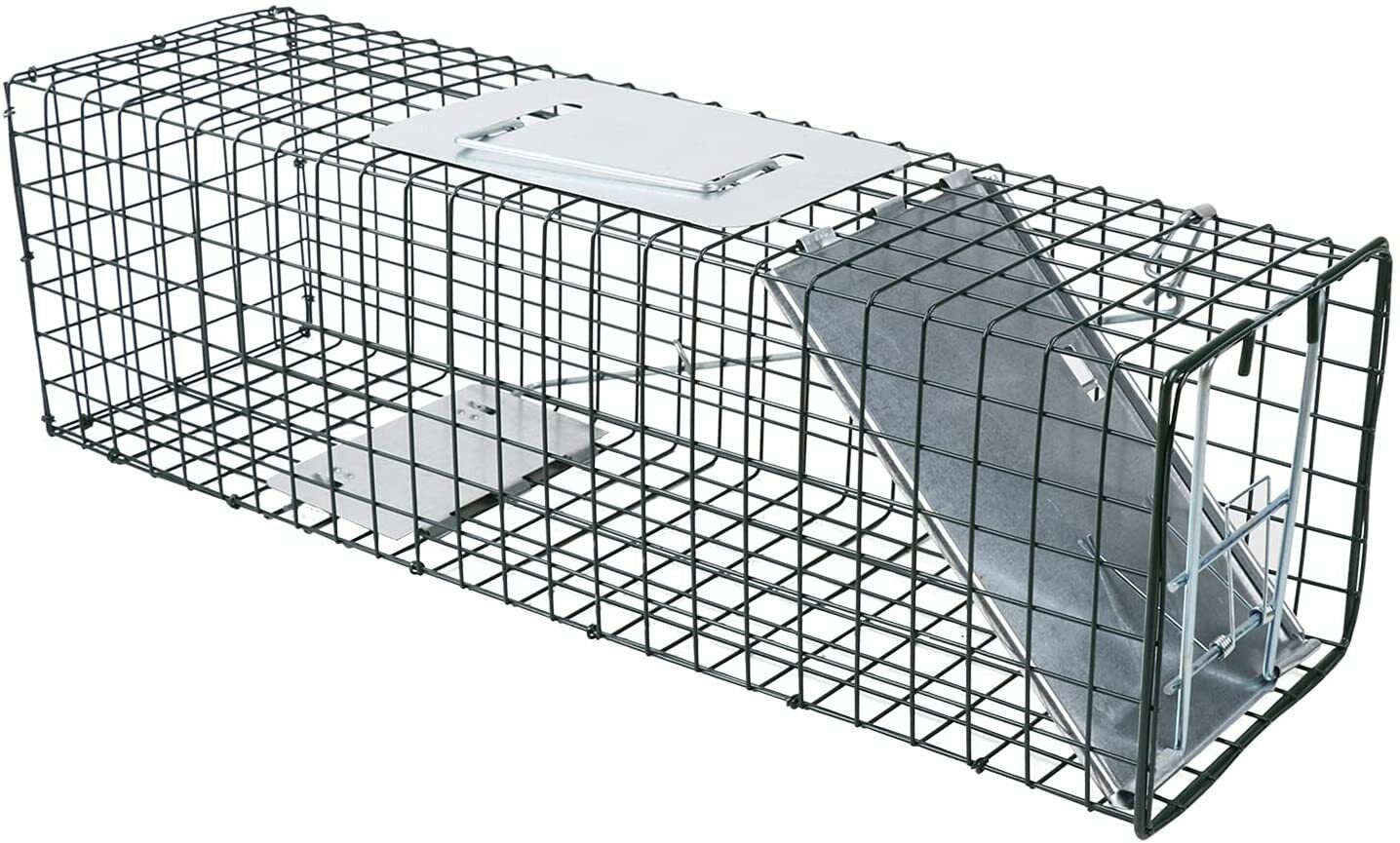 81.5*26*32CM Animal Trap Cage Humane Live Steel Catch Possum Fox Rat Cat Rabbit