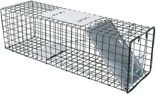 81.5*26*32CM Animal Trap Cage Humane Live Steel Catch Possum Fox Rat Cat Rabbit