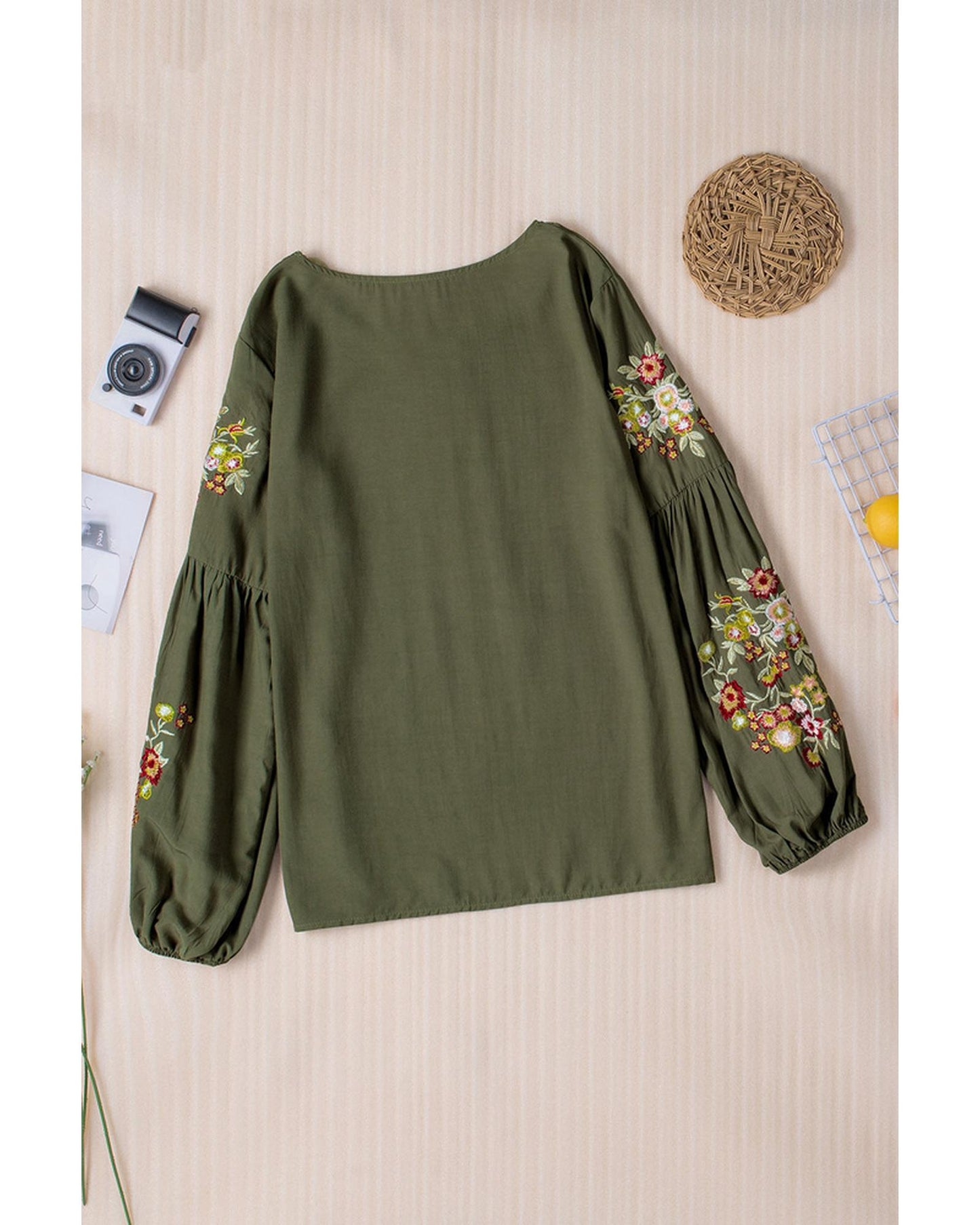 Azura Exchange Embroidered Long Sleeve Top - S