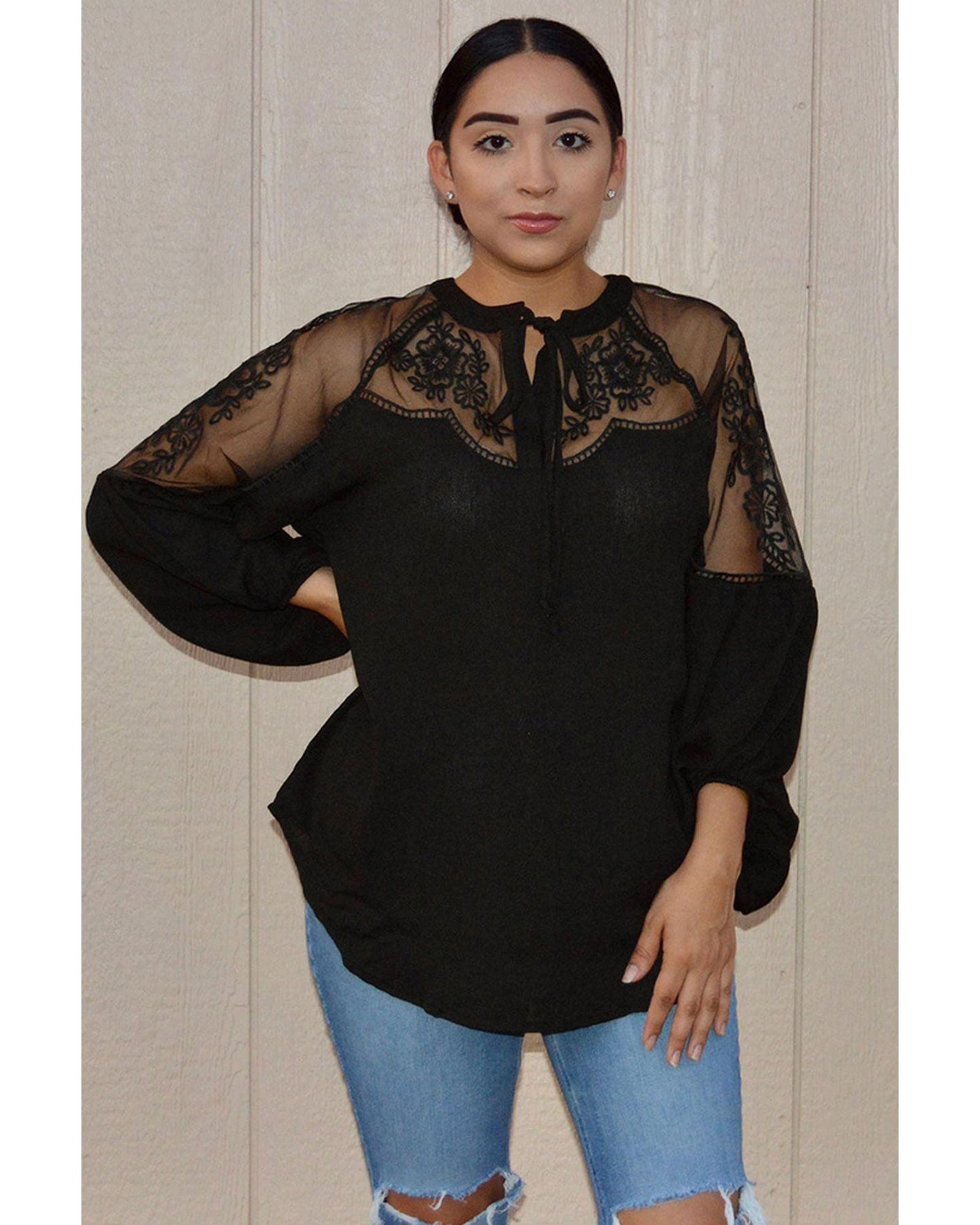 Azura Exchange Lace Blouse - XL