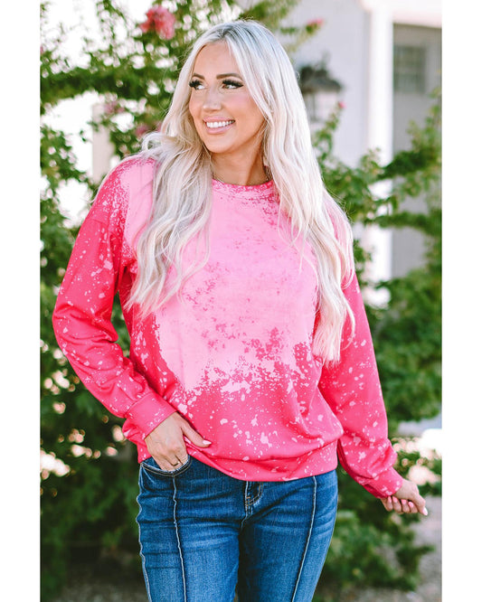 Azura Exchange Long Sleeve Tie Dye Pullover Sweatshirt - L