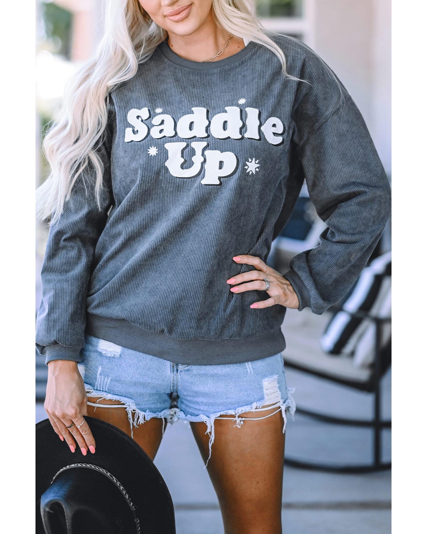 Azura Exchange Saddle Up Graphic Sweatshirt - XL