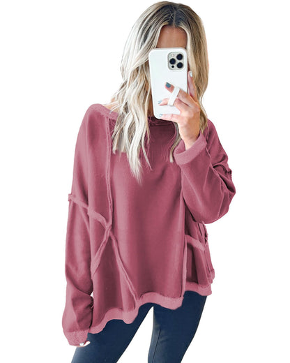 Azura Exchange Relaxed Fit Drop Shoulder Oversized Sweatshirt - L