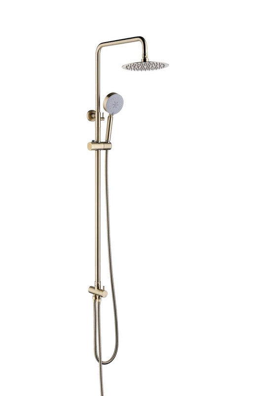 2023 Brushed Nickel Solid Stainless Steel 304 made shower set w diverter 200 mm head sprayer hand held head Suit Outdoor