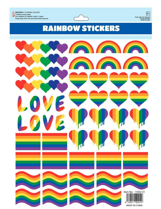 50pcs LGBT Rainbow Stickers Love Heart Funny Skateboard Laptop Vinyl Decal