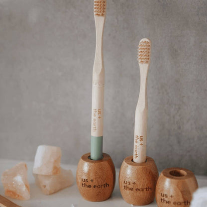 Bamboo Toothbrush Stand