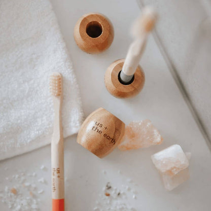 Bamboo Toothbrush Stand