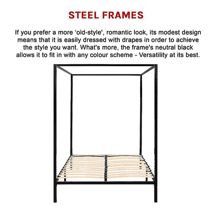 4 Four Poster Double Bed Frame